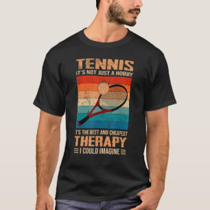 Tennis   The Best & Cheapest Therapy Retro Tennis T-Shirt