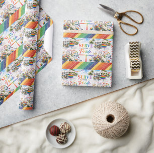 Tennis The Pride Month Rainbow themed Wrapping Paper