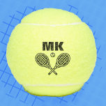 Tennis Theme Big Bold Monogrammed Tennis Balls<br><div class="desc">Single tennis players and doubles teams will love this tennis themed designed. Modern logo icon style design with two rackets and a ball. Add your initials in big and bold text to create a customised design.</div>