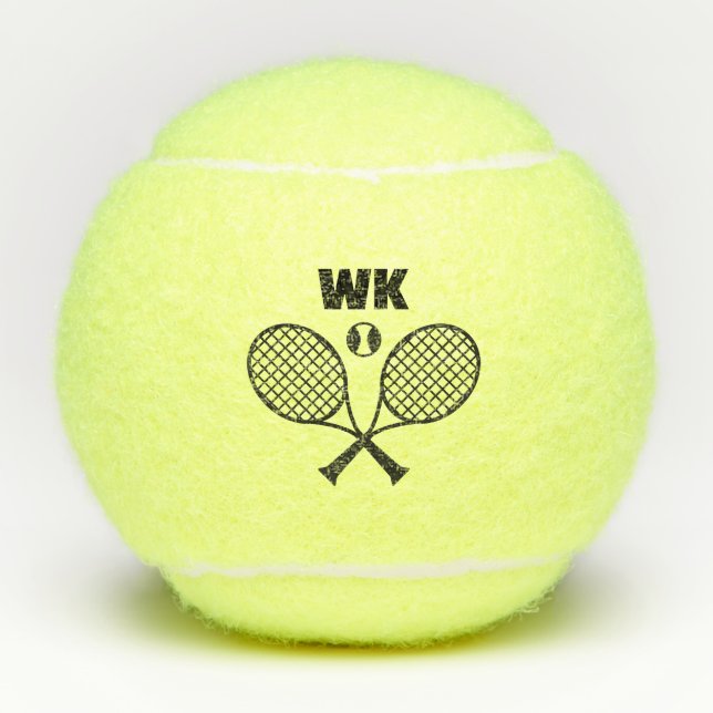 Tennis Theme Custom Monogram Balls (Front)