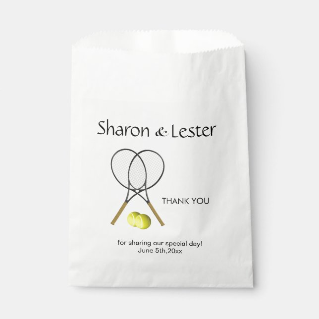 Tennis Theme Favour Bags (Front)