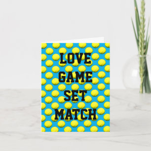 Tennis Theme Folded Anniversary Card