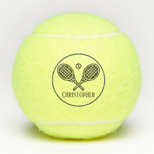 Tennis Theme Monogrammed Name Balls