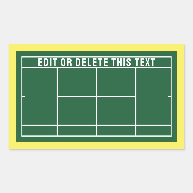 Tennis Theme Rectangular Sticker (Front)