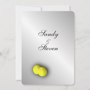Tennis Theme Sports Wedding Invitations