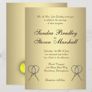 Tennis Theme Wedding Invitations