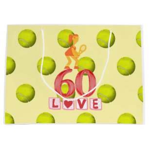 Tennis themed 60th Birthday  Large Gift Bag