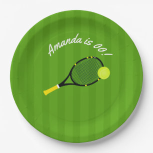 Tennis themed Birthday Party personalised Paper Plate