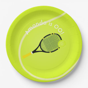 Tennis themed Birthday Party personalised Paper Plate