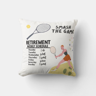 Tennis themed for Retirement  to Tennis Player    Cushion