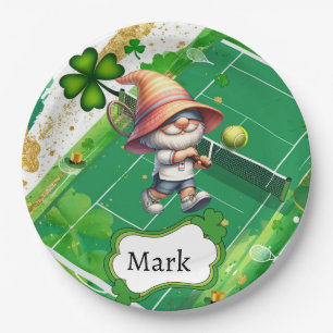 Tennis themed for St. Patrick's Day Paper Plate