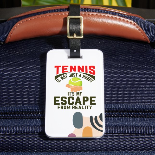 Tennis Themed   Luggage Tag (Front Insitu 2)