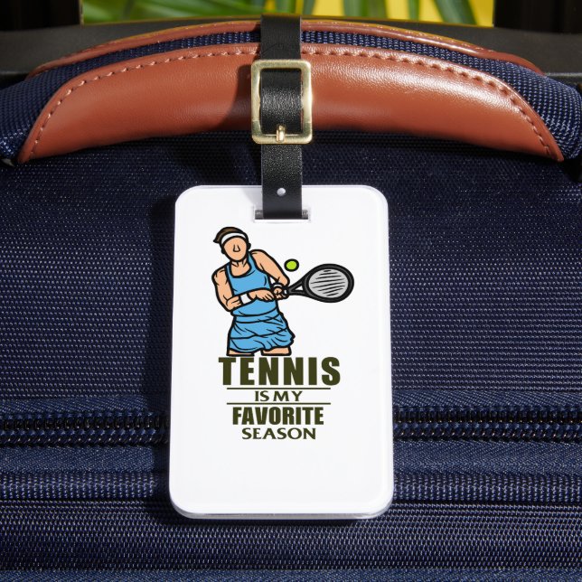 Tennis Themed   Luggage Tag (Front Insitu 2)