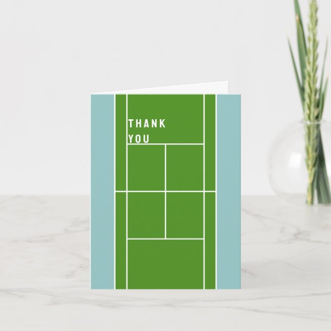 Tennis-themed Thank You Card (Front)