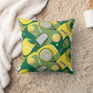 Tennis Themed with ball and racket  Cushion