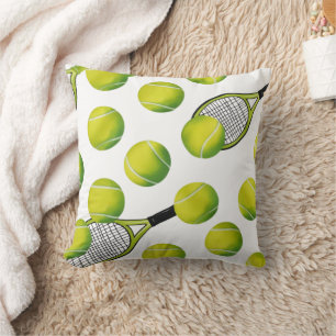 Tennis Themed with ball and racket Cushion