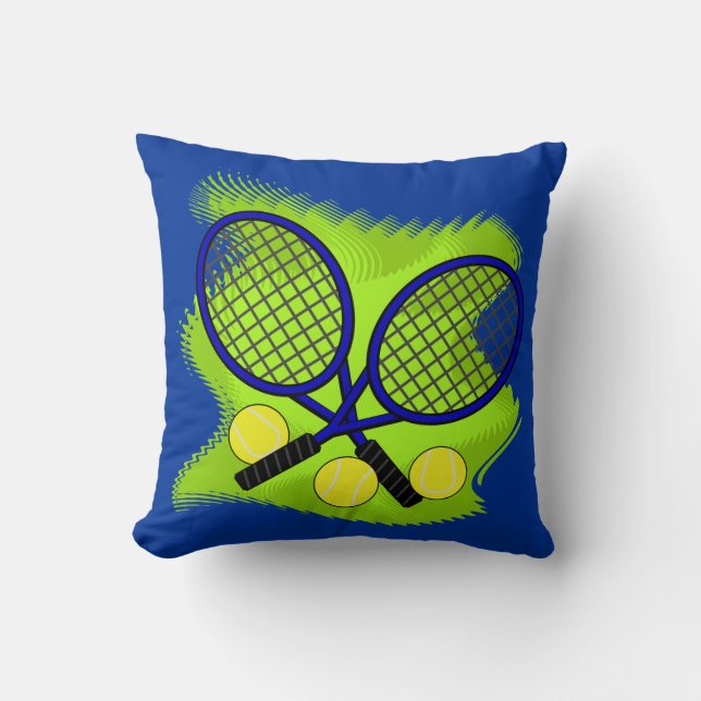 Tennis Throw Pillow (Front)