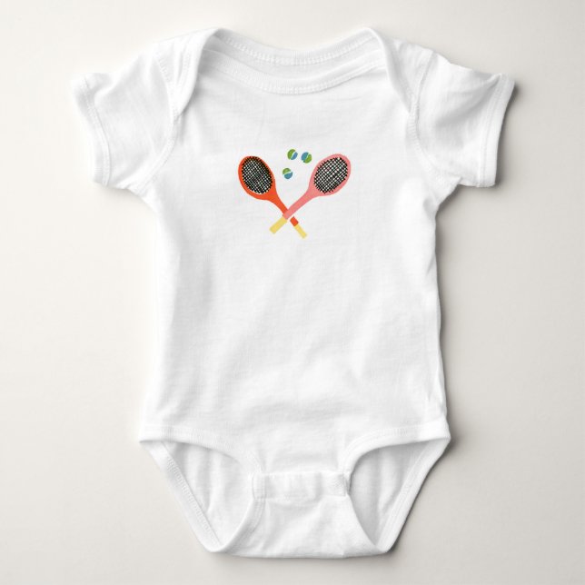 tennis time baby bodysuit (Front)