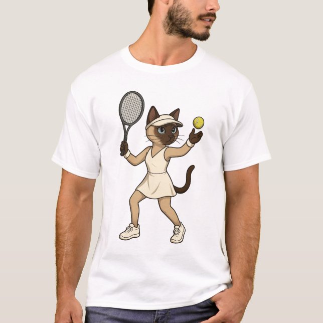 Tennis timed for Cat Lovers T-Shirt (Front)