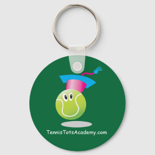 Tennis Tots Academy_Bouncee_personalized_on green Key Ring