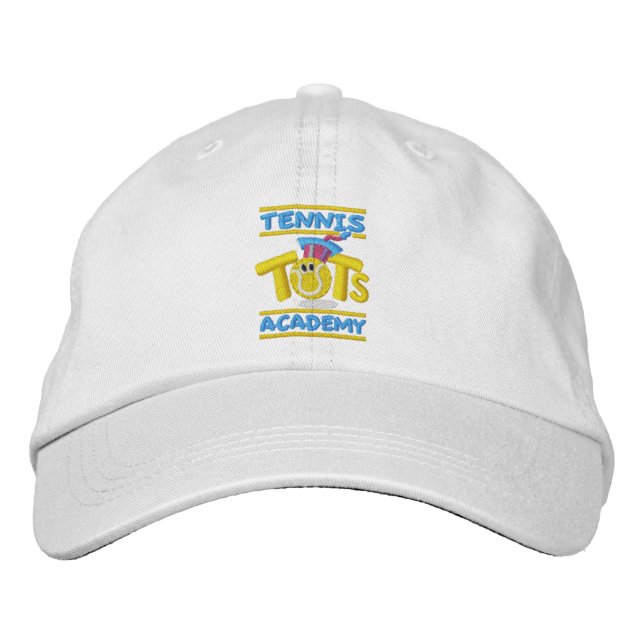 Tennis Tots Academy stacked logo Embroidered Hat (Front)