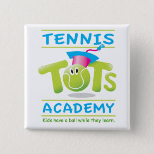 Tennis Tots Academy stacked logo w/ tag 15 Cm Square Badge