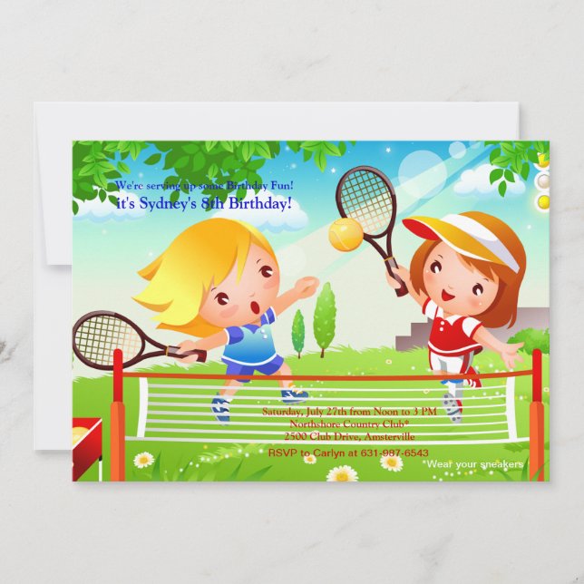 Tennis Tots Invitation (Front)