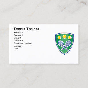 Tennis Trainer Business card