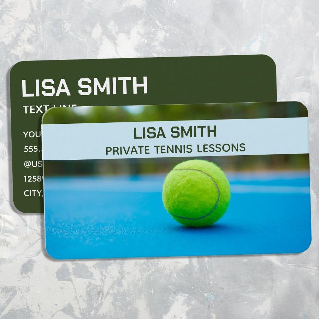 Tennis Trainer Business Card (Tennis Trainer Business Cards)