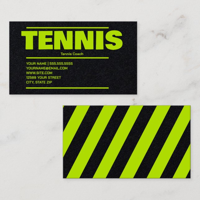 Tennis Trainer Business Card (Front/Back)