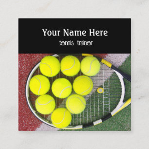 Tennis trainer business card