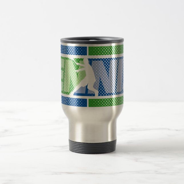 Tennis travel to go coffee Mug with cool design (Center)