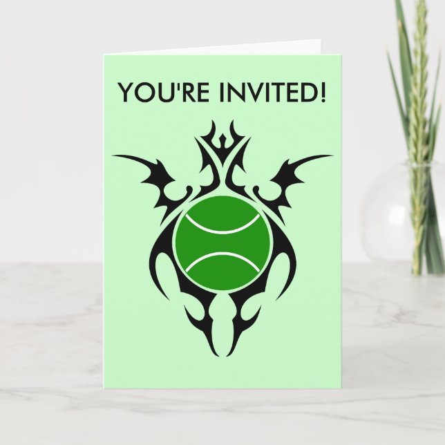 tennis. tribal. invitation (Front)