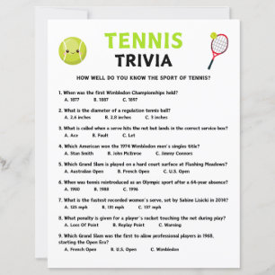 Tennis Trivia Game