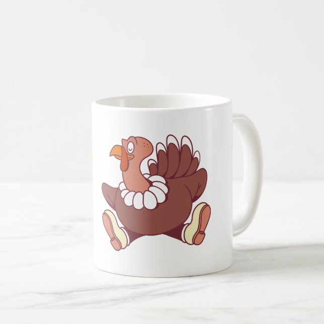 Tennis Turkey Thanksgiving for player Coffee Mug (Front Right)