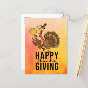 Tennis Turkey Thanksgiving funny cartoon Holiday