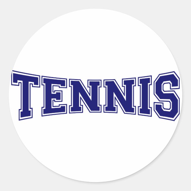 Tennis University Style Classic Round Sticker (Front)