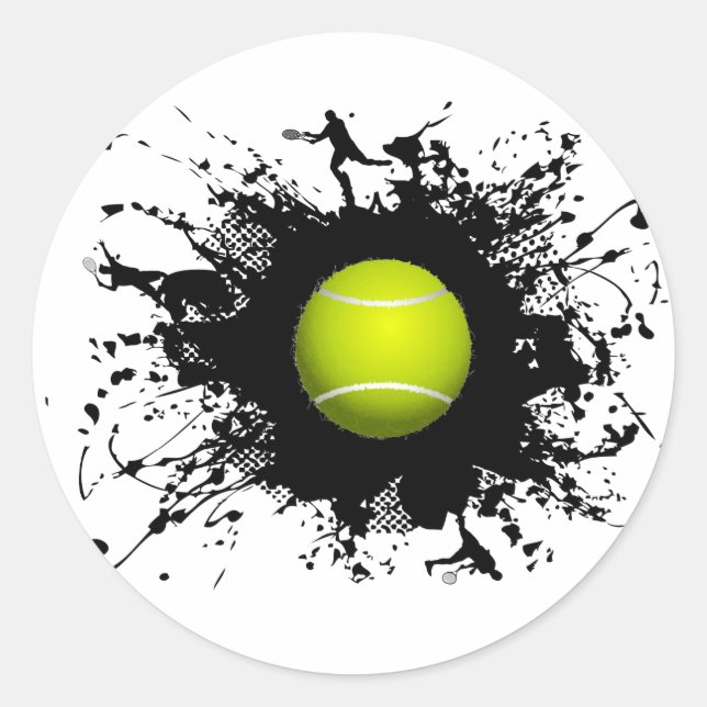 Tennis Urban Style Classic Round Sticker (Front)