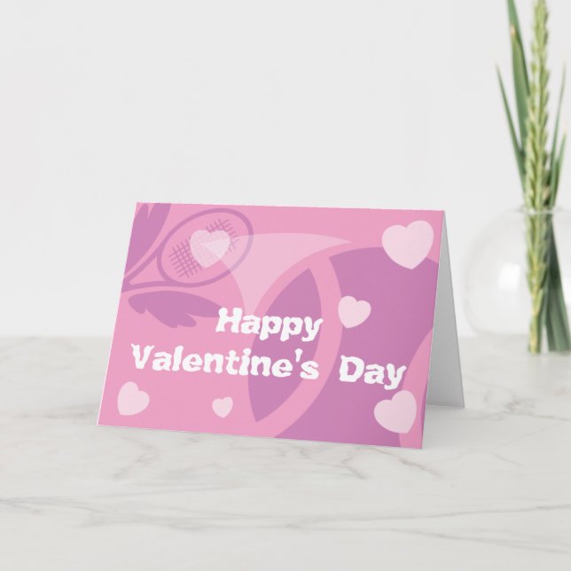 Tennis Valentine's Day Card (Front)