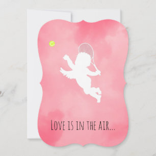 Tennis Valentine's Day Flat Card