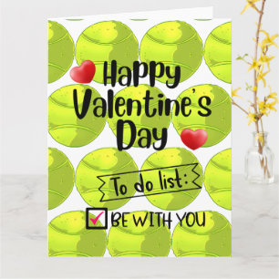 TENNIS Valentine's Day to Player with Love     Card