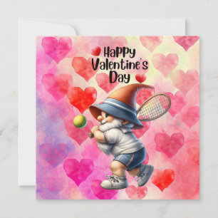 TENNIS Valentine's Day to Player with Love Holiday Card