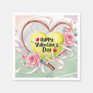 TENNIS Valentine's Day to Player with Love Napkin