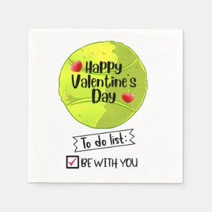 TENNIS Valentine's Day to Player with Love    Napkin