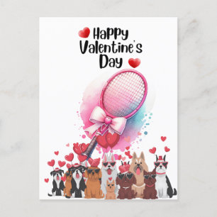 TENNIS Valentine's Day to Player with Love Postcard