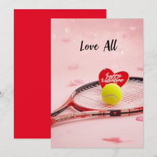 Tennis Valentine's Day with LOVE for Player Holiday Card