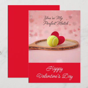 Tennis Valentine's Day with LOVE for Player Holiday Card