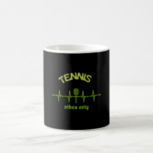 tennis vibes only mugs cute design