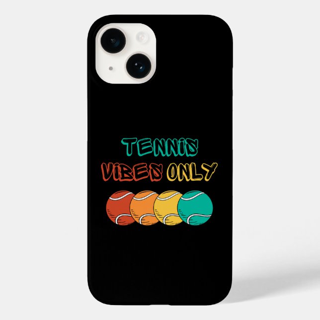 Tennis vibes only phone case design (Back)