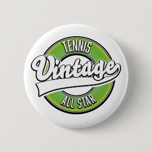 Tennis Vintage All star logo 6 Cm Round Badge
